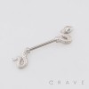TEXTURE SCALED SNAKE 316L SURGICAL STEEL NIPPLE RING